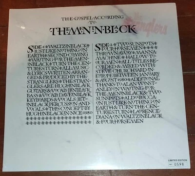 THE STRANGLERS MENINBLACK AUTOGRAPH RARE LTD COLOUR Sex Pistols The Damned Clash - Image 1 of 3