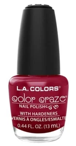 LA COLORS 406 Hot Blooded Red Color Craze Nail Polish Flirty and Festive Enamel - Picture 1 of 1