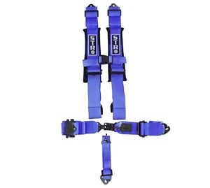 RATCHET Off Road Racing Race Harness Padded Belt 3" Wide Competition STR BLUE - Picture 1 of 2