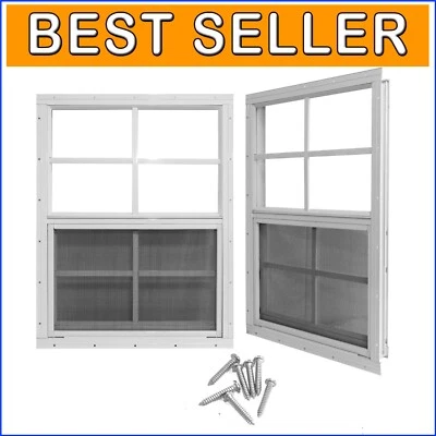 2 x 8 дюймов регулируемые сараи окна с легкой алюминиевой рамой - универсальное использование - Изображение 1 из 4