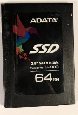 ADATA 64 GB SSD Solid State Drive 2.5" SATA 6Gb/s Premier Pro SP900 - Image 1 of 2