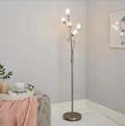 Satin Nickel 5 Light Floor Lamp Altrincham Homebase - Used Boxed