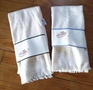 Cannon Cross Stitch Finger Hand Towels Aida Black & Blue - Picture 1 of 14
