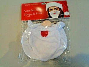 SANTA FACE MASK One Size Christmas Face Covering Funny Unisex Cotton - Picture 1 of 5