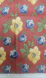 3/4 YD, BRIAR ROSE.MODA.PEACE CREEK DRYGOODS.BRACKMAN & THOMPSON 1880-1905 - Picture 1 of 1