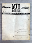 Mikasa Tamping Rammer MTR 80G Instruction Manual and Parts List
