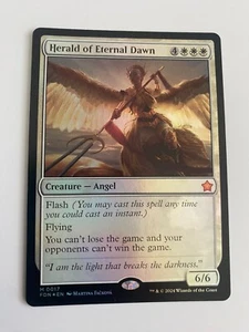 Herald of Eterna 0017 Dawn Foundations Foil Magic The Gathering MTG Mythic Angel - Bild 1 von 3