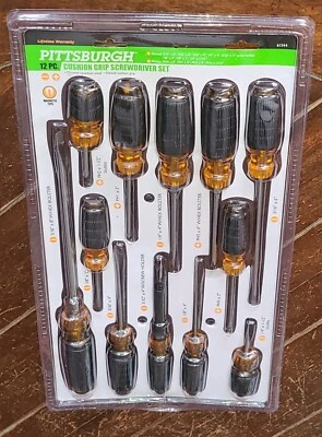 12pc. Cushion Grip Screwdriver Set w/(8) Slotted & (4) Phillips #61344 - Image 1 of 2
