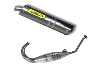 51502SU + 51501SU MARMITTA + SILENZIATORE TITANIO ARROW YAMAHA TZR 50 2001-2003 - Picture 1 of 1