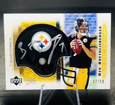 Ben Roethlisberger Helmet Auto /50 2005 Upper Deck Sweet Spot Pittsburgh Steeler