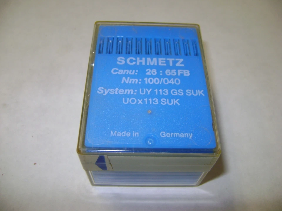50 SIZE 100/040 SCHMETZ UY113 GS SUK UOX113 U0X113 SEWING MACHINE NEEDLES A427 - Image 1 of 1