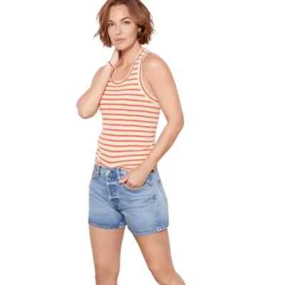 Camiseta sin mangas LNA para mujer talla Walker rayas chile espalda deportiva cuello redondo XL NUEVA CON ETIQUETAS Foto 1 de 4