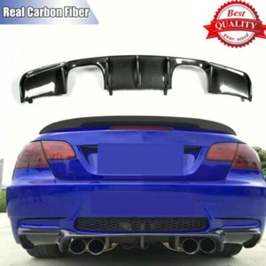 For BMW 3 Series E92 E93 M3 08-13 Carbon Fiber Rear Bumper Lip Diffuser Spoiler - Picture 1 of 12