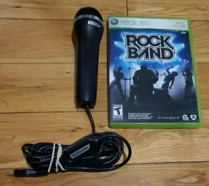 Konami Logitech USB Microphone E-UR20, w/ Xbox 360 Rock Band Game, TESTED! - Picture 1 of 4