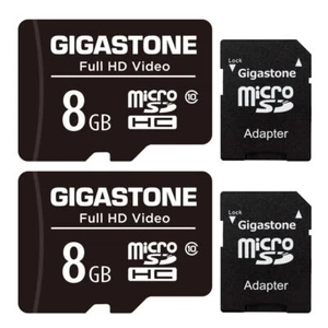 Gigastone 8GB 2-Pack Micro SD Card Full HD Video Surveillance Security - Picture 1 of 1