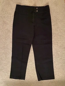 Great Condition CHICO'S Womens Black Cotton Stretch Pants - Size S (0) Front Zip - Picture 1 of 4