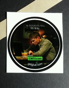 SUPERNATURAL DEAN JENSEN ACKLES AT TABLE BAR HEAD DW TV GETGLUE GET GLUE STICKER - Picture 1 of 1
