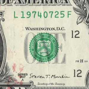 JULY 25 1974 Birthday Note Fancy Serial Number One Dollar Bill 1974 07 25 - Picture 1 of 12