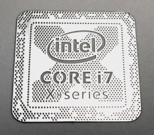 Intel Core i7 X-Series Silver Chrome Sticker 18 x 18mm Skylake-X Kaby-Lake-X - Picture 1 of 1