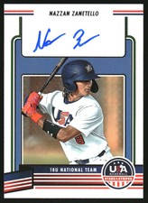 2023 USA BB Stars/Stripes 18U Nat Team Signatures 2 #20 Nazzan Zanetello Auto 