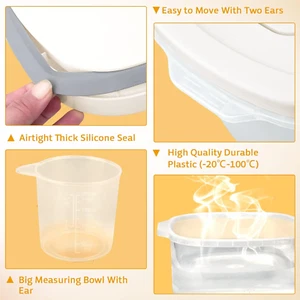 Rice Cereal Storage Container, 10 Lb BPA Free Airtight Plastic Food Storage C... - Picture 1 of 6