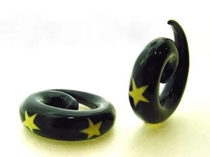 PAR DE TAPONES ESPIRALES ESTRELLA CUERNOS ORGÁNICOS 2g 6MM GARRAS TAPÓN MEDIDORES ESPIRAL - Imagen 1 de 1