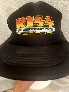 Kiss 10th Anniversary Tour Hat Vintage 1980s Trucker Mesh Creatures Of The Night - Bild 1 von 10