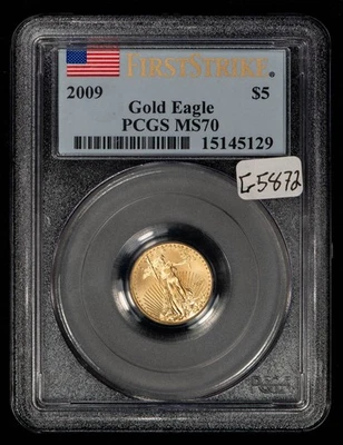 2009 G$5 1/10 oz Gold American Eagle - First Strike - PCGS MS 70 - SKU-G5872 - Image 1 of 4
