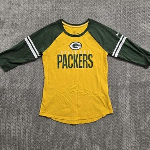 T-shirt raglan manica 3/4 Green Bay Packers di Nike NFL Team Apparel taglia small - Foto 1 di 9
