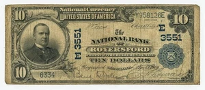 1902 National $10 ROYERSFORD, PA Charter #3551 Pennsylvania RARE 947109-1 - Picture 1 of 3