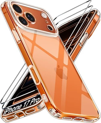 Hülle + 2x Schutzglas für iPhone 17 Pro Max Air 9H Panzerfolie Case Transparent - Bild 1 von 4