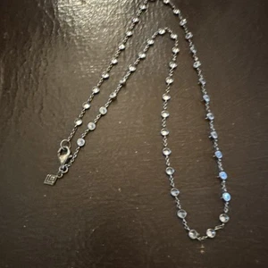 Silpada Retired 925 Sterling Silver CZ Raindrop N1962 Chain Necklace 22" - Picture 1 of 6