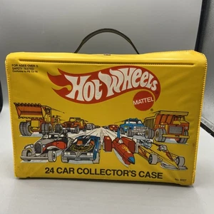 Mattel Hot Wheels 24 Car Carrying Collectors Case, 1983 Yellow + 2 Trays - Picture 1 of 13
