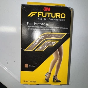FUTURO Plus Size Firm Compression Pantyhose 20-30 mmHg Nude Support Hosiery - Picture 1 of 5