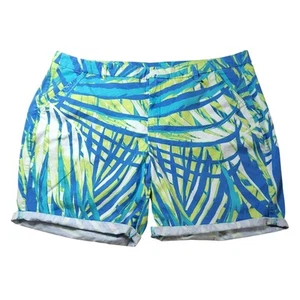 Lane Bryant Plus Size Multicolor Hawaiian Tropical Print Bermuda Shorts - 22 - Picture 1 of 7
