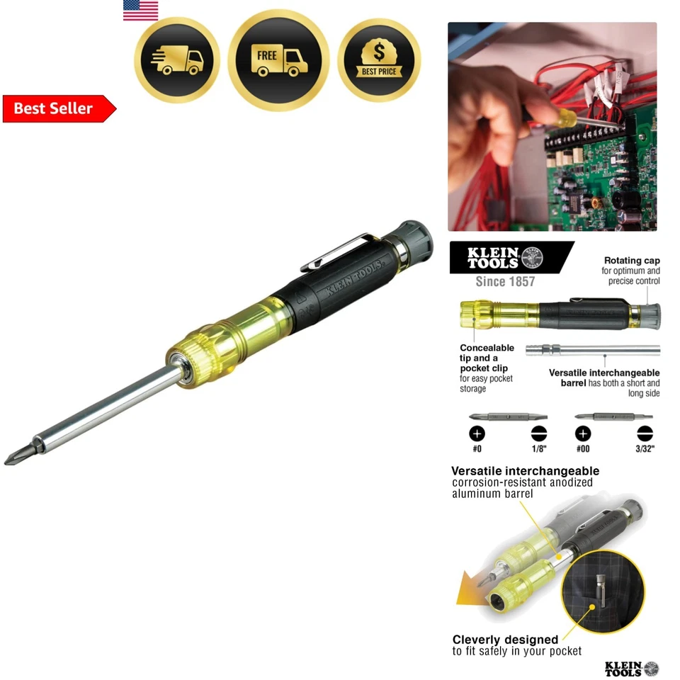 Electronics Precision Screwdriver Set 4-in-1 Pocket Multi-bit Phillips Slotted - Image 1 of 4