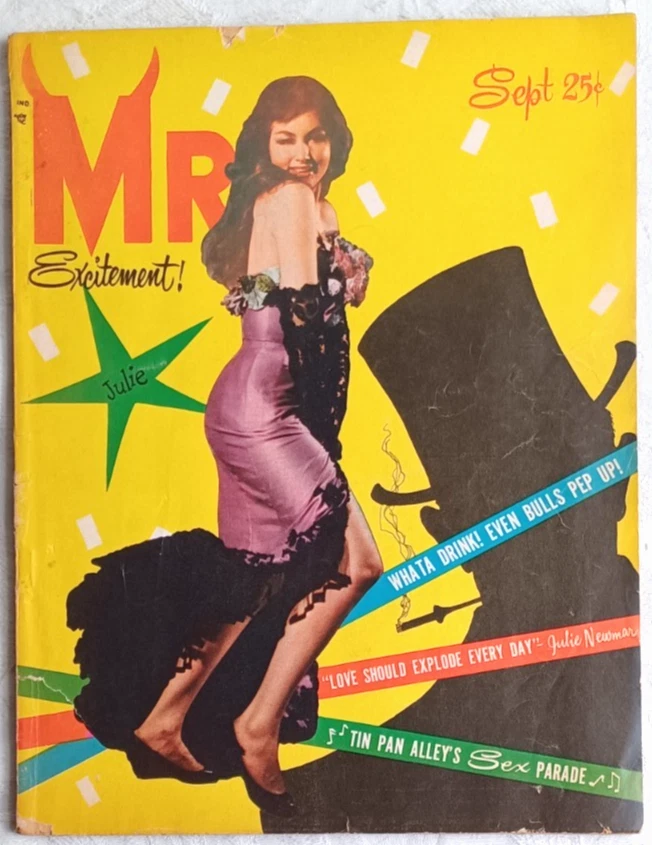 Mr. Excitement Magazine Vol 1, # 2 July 1956 - Julie Newmar Cover Ex Cond Q3 - Image 1 of 2