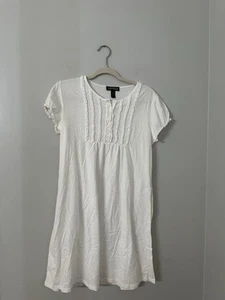 Vestido camisón Ralph Lauren blanco para mujer 100 % algodón | Talla S - Imagen 1 de 8