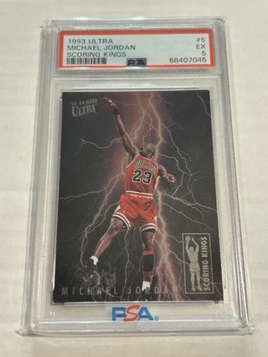 1993-94 Fleer Ultra Michael Jordan Scoring Kings #5 PSA 5 EX 公牛队 E1 — 第 1/2 张图片