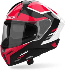 Casco Moto Integrale AIROH MATRYX THRON BIANCO NERO ROSSO TAGLIA M RED HELMET - Picture 1 of 1