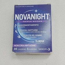 NOVANIGHT TRIPLA AZIONE 16 CPR: ADDORMENTAMENTO, RIPOSO NOTTURNO, QUALITÀ SONNO