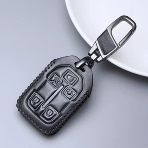 Real Leather Car Key Fob Case Cover For Chevrolet Silverado 1500 2500HD 3500HD - Picture 1 of 3