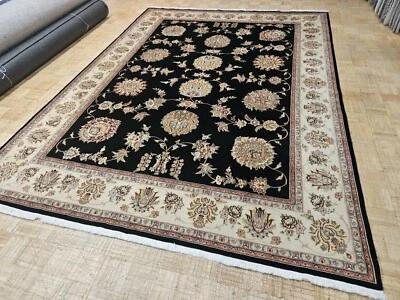 9x12 CHINESE RUG ART DECO SILK SINO AUTHENTIC WOOL AND SILK ORIENTAL SUPER FINE - Image 1 of 4