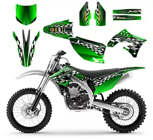 KX450F 2009 2011 KXF450 kit de gráficos servicio personalizado gratuito #2500G - Imagen 1 de 19