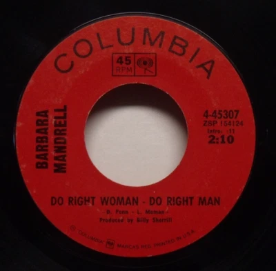 Barbara Mandrell - Do Right Woman - Do Right Man - 1970 Country 45 - Image 1 of 2