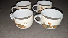 4 Royal Norfolk Autumn Leaves Acorn 18 oz Cup Mug Ceramic Soup Coffee Greenbrier