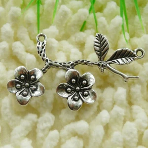 45 Pcs Tibetan Silver Branch Connectors 51X28MM S089 DIY Jewelry Making - Picture 1 of 6