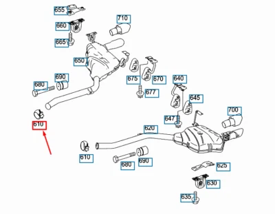 New MERCEDES-BENZ ML W164 Exhaust System Clamp A0004901241 - Image 1 of 4