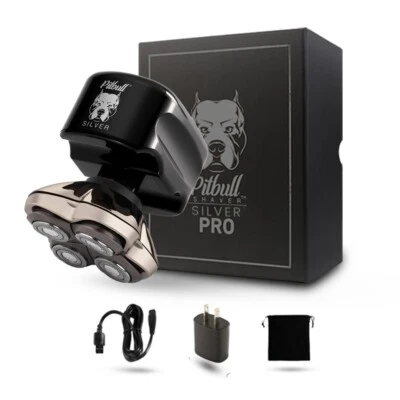 Skull Shaver Pitbull Silver PRO: Electric Head Shaver for Men, Wet & Dry Use - Image 1 of 4
