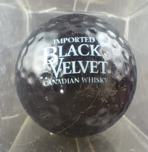 Black Golf Ball "Imported Black Velvet Canadian Whisky" w Box, Mint Condition - Picture 1 of 3